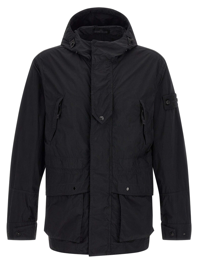 Stone Island Black Polyamide Shell Jacket