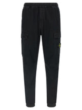 Pantalon cargo Stone Island en coton noir