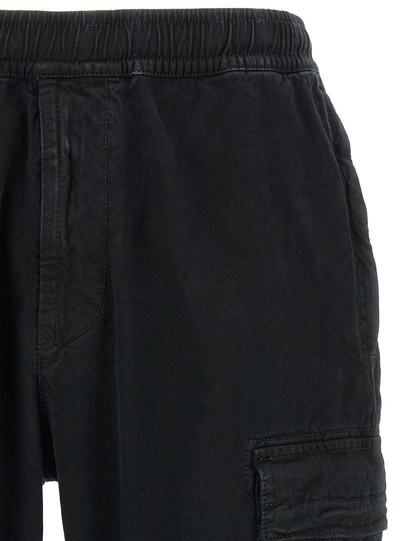 Stone Island Black Cotton Cargo Pants