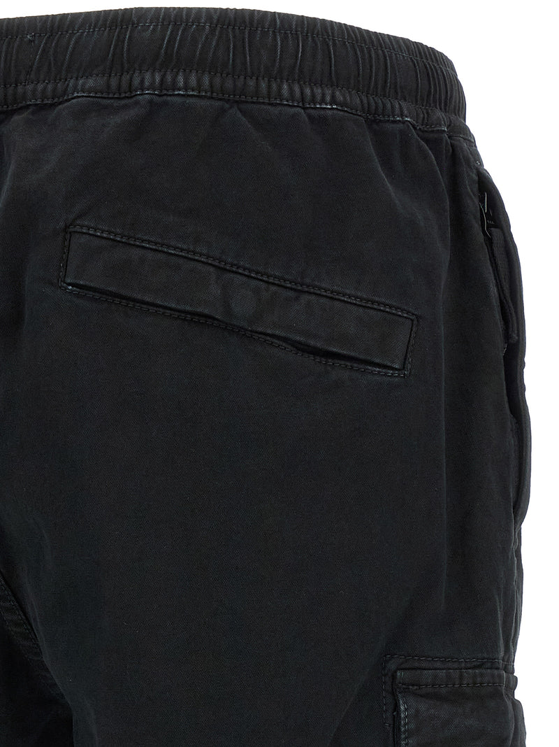 Stone Island Black Cotton Cargo Pants