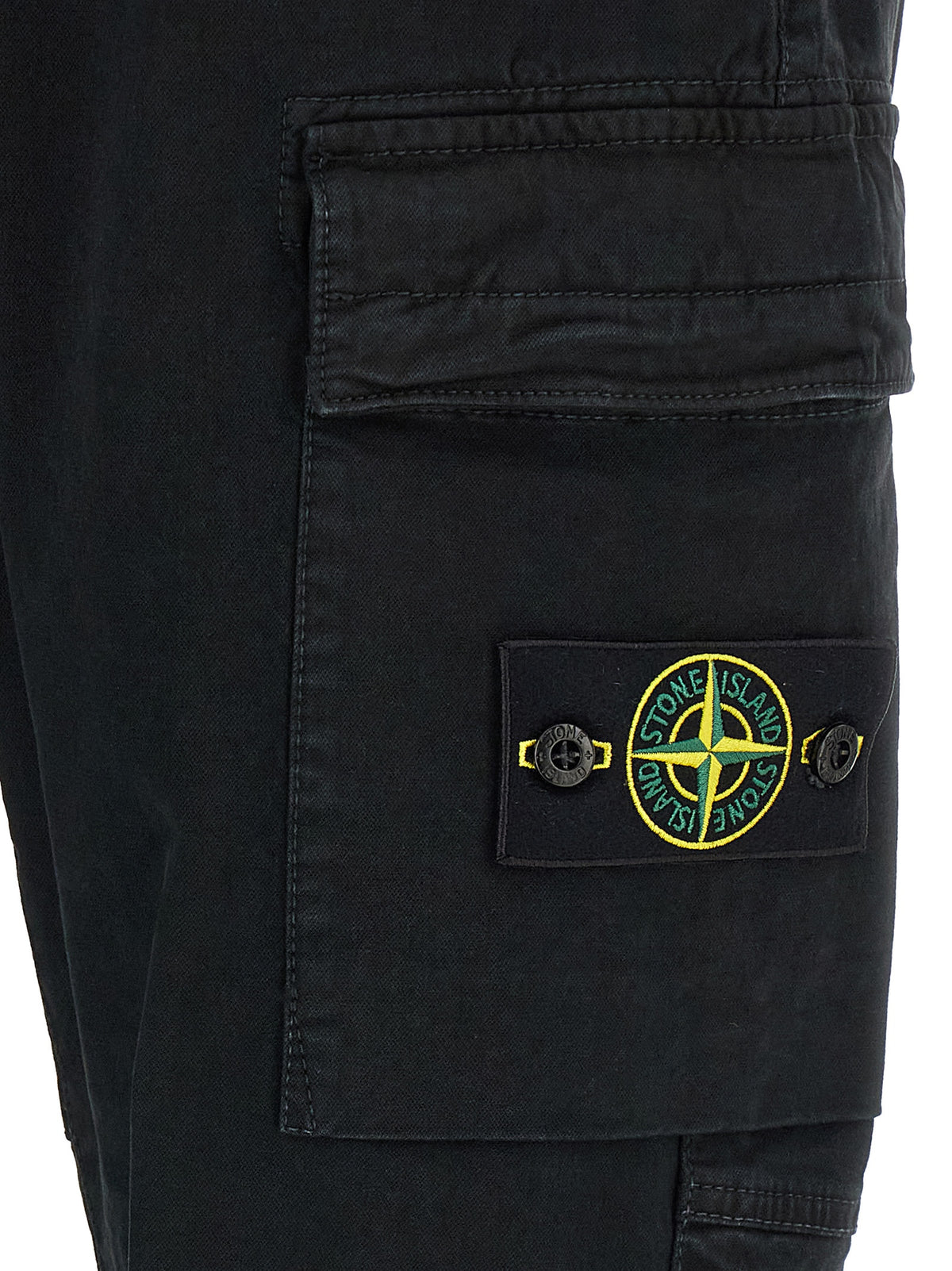 Pantalon cargo Stone Island en coton noir