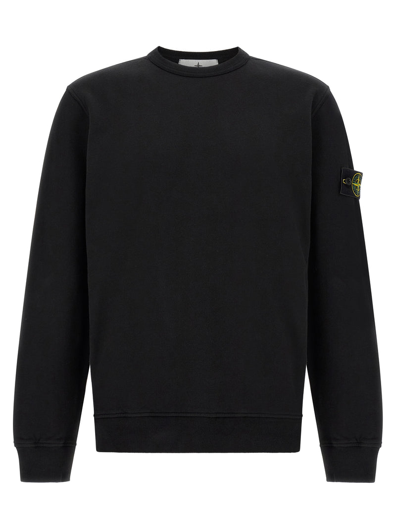 Stone Island Black Cotton Sweatshirt