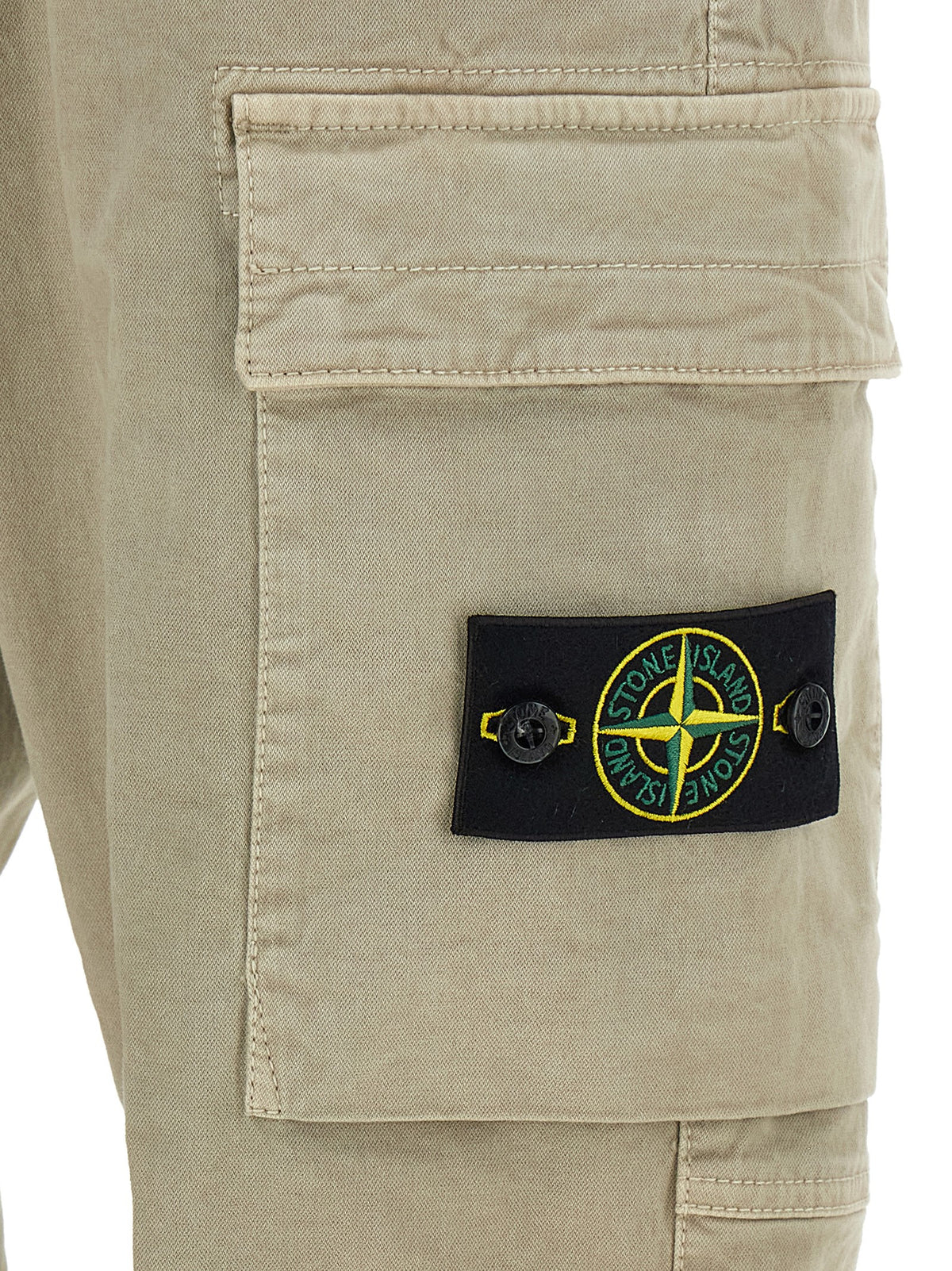 Pantalon cargo Stone Island en coton beige