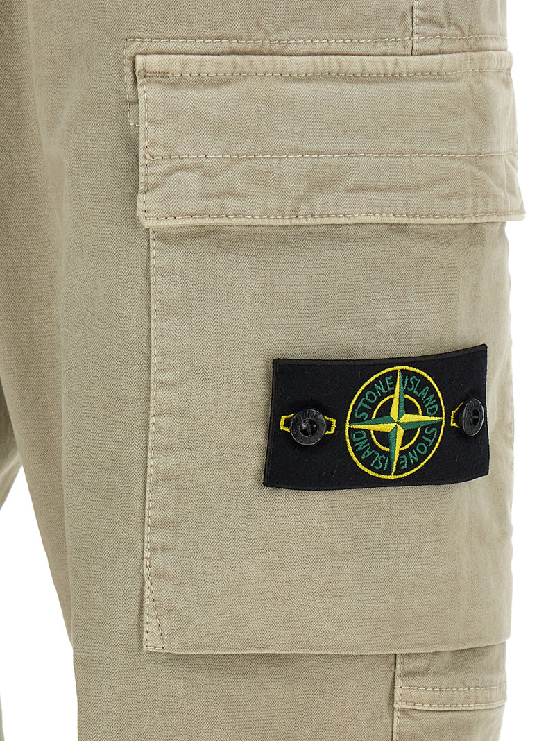 Stone Island Beige Cotton Cargo Pants