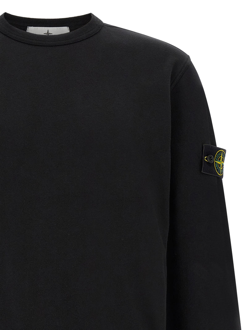 Stone Island Black Cotton Sweatshirt