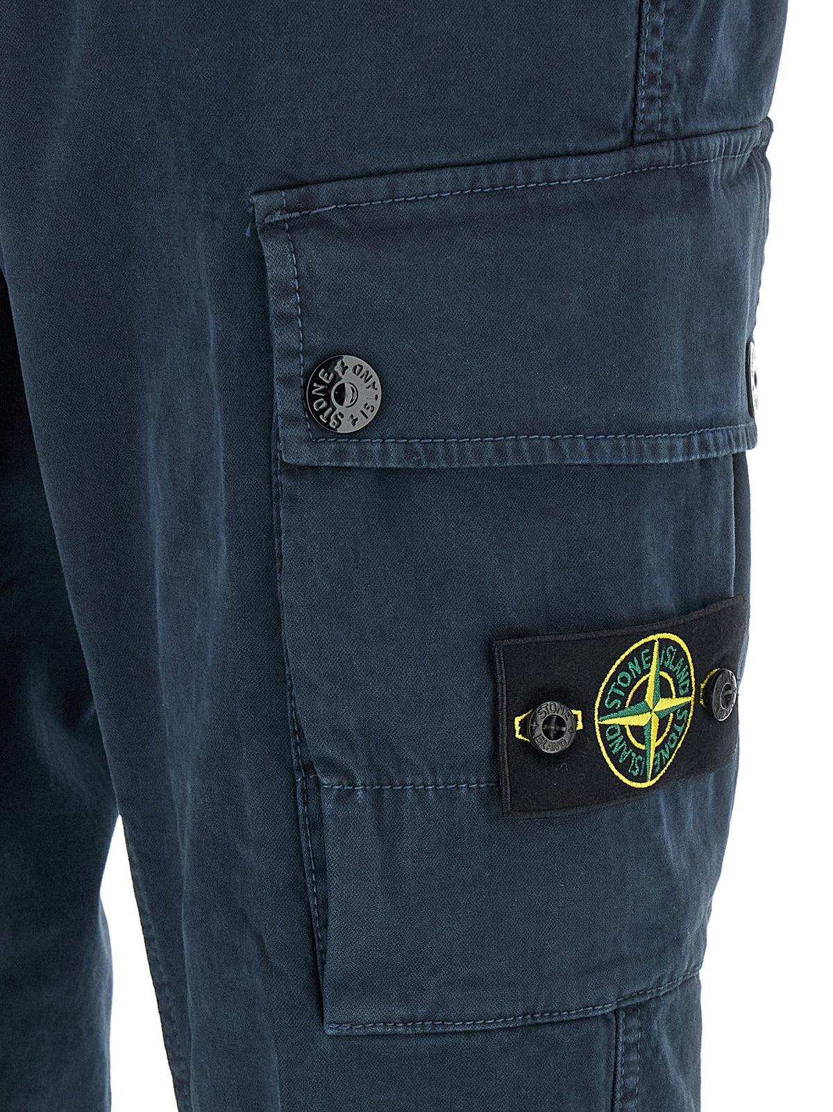 Pantalon cargo Stone Island en coton bleu