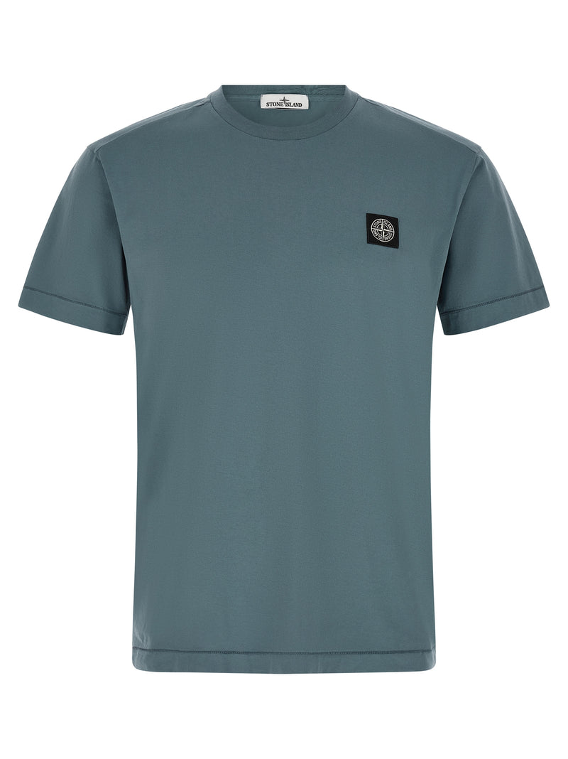 Stone Island Blue Cotton T-Shirt