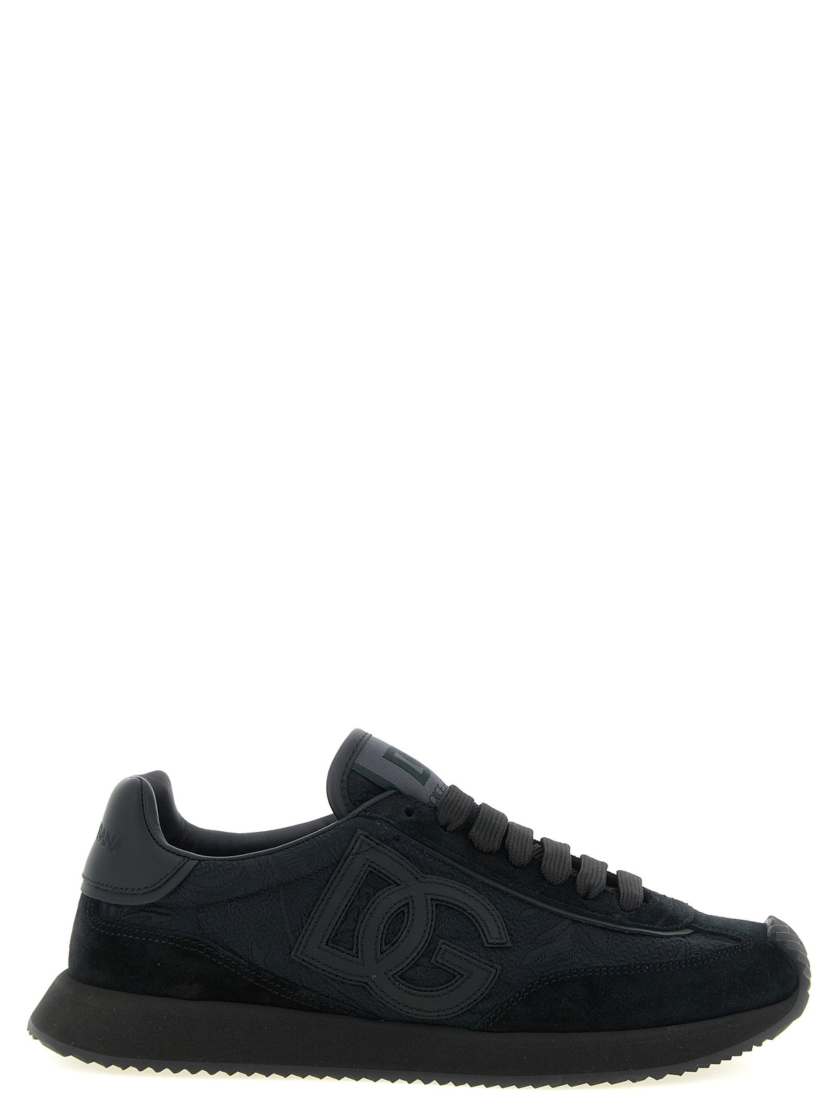 Baskets sportives en cuir noir Dolce & Gabbana