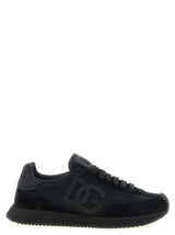 Baskets sportives en cuir noir Dolce & Gabbana