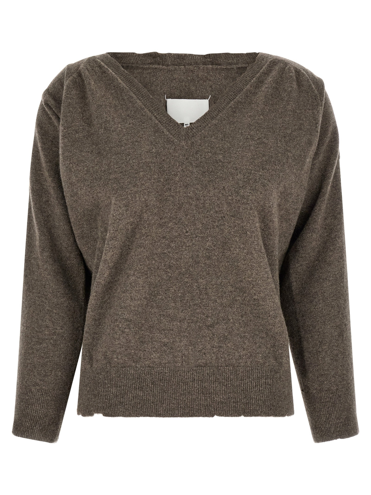 Cardigan Maison Margiela en laine vierge marron