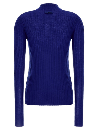PINKO Blue Wool Cardigan