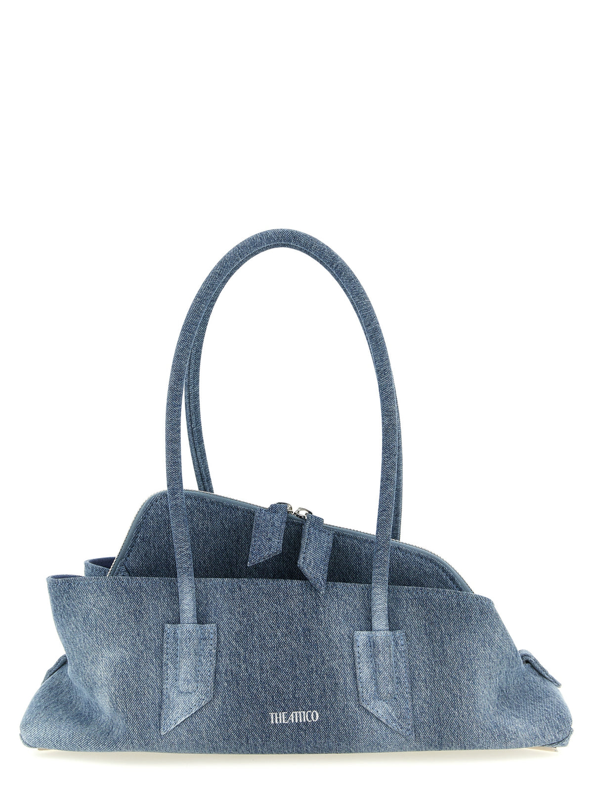 Le sac à bandoulière The Attico en coton bleu
