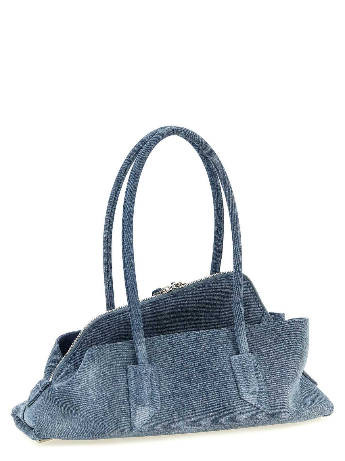 Le sac à bandoulière The Attico en coton bleu
