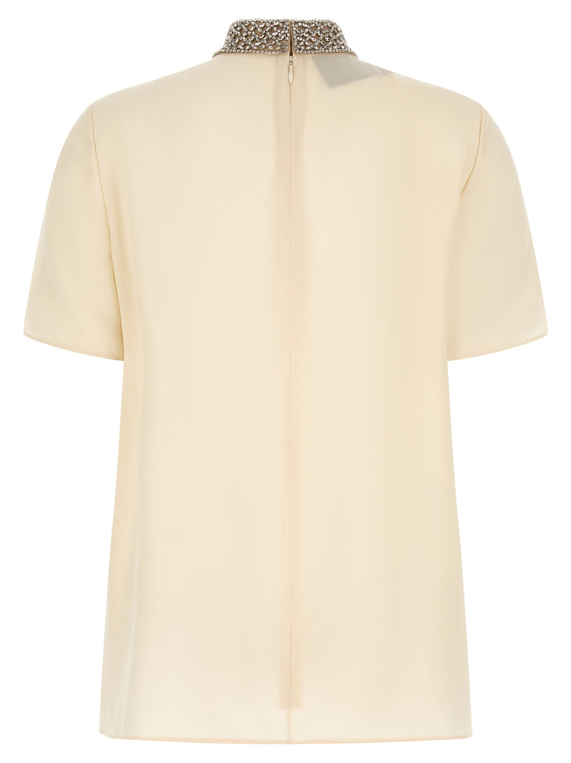 Valentino Garavani White Silk Tank Tops