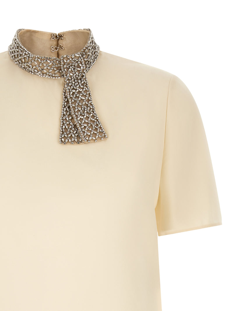 Valentino Garavani White Silk Tank Tops