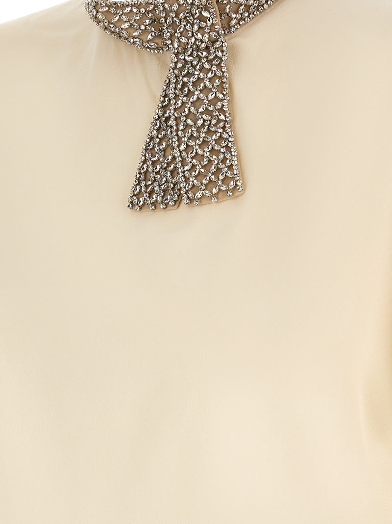 Valentino Garavani White Silk Tank Tops