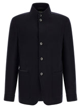 Veste longue ZEGNA en cachemire bleu