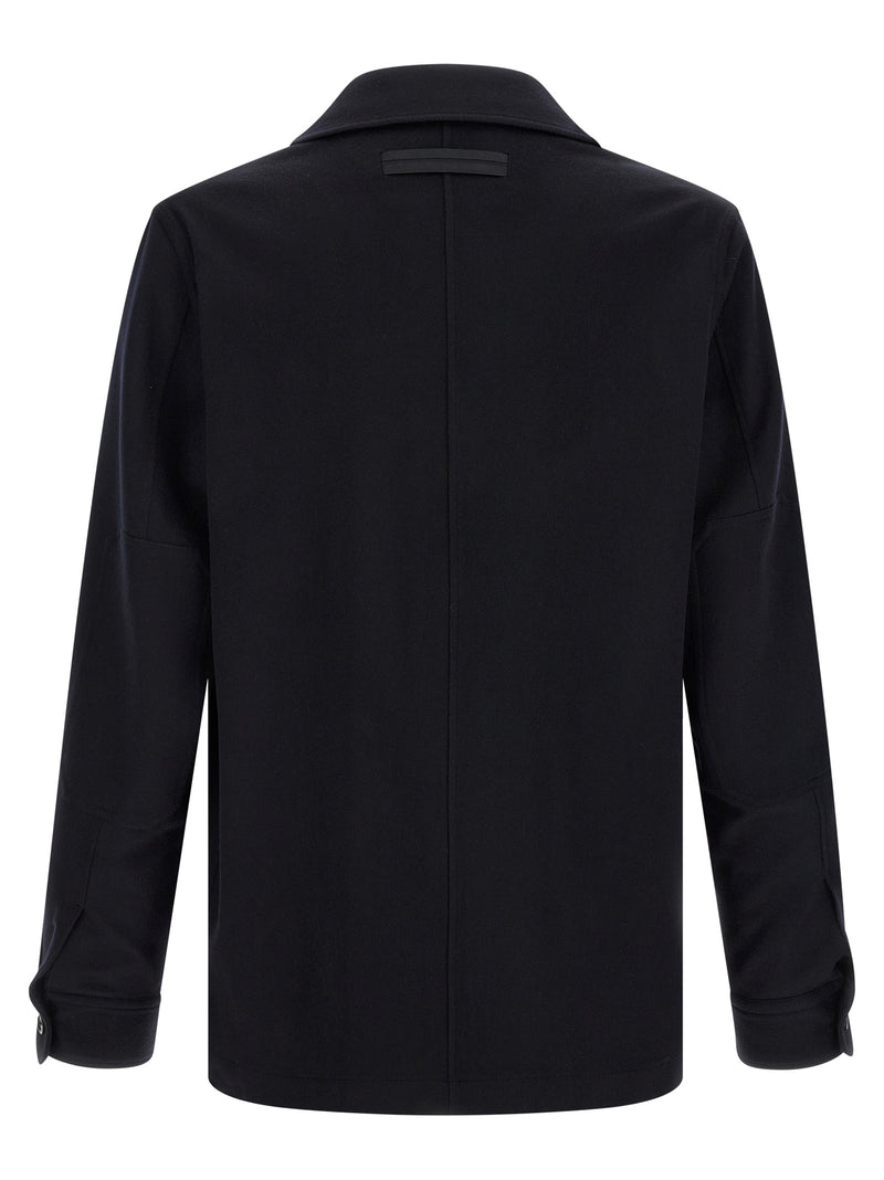 ZEGNA Blue Wool Blouse