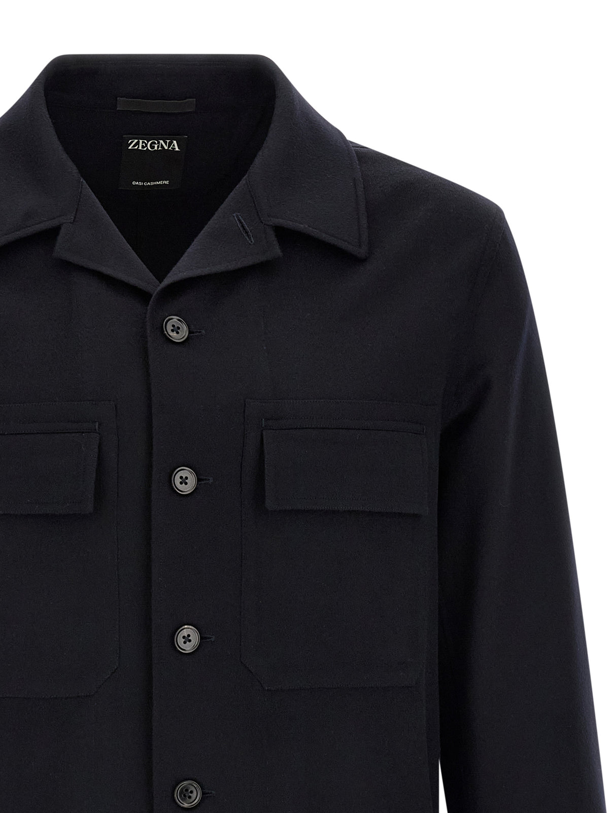 ZEGNA Blue Wool Blouse