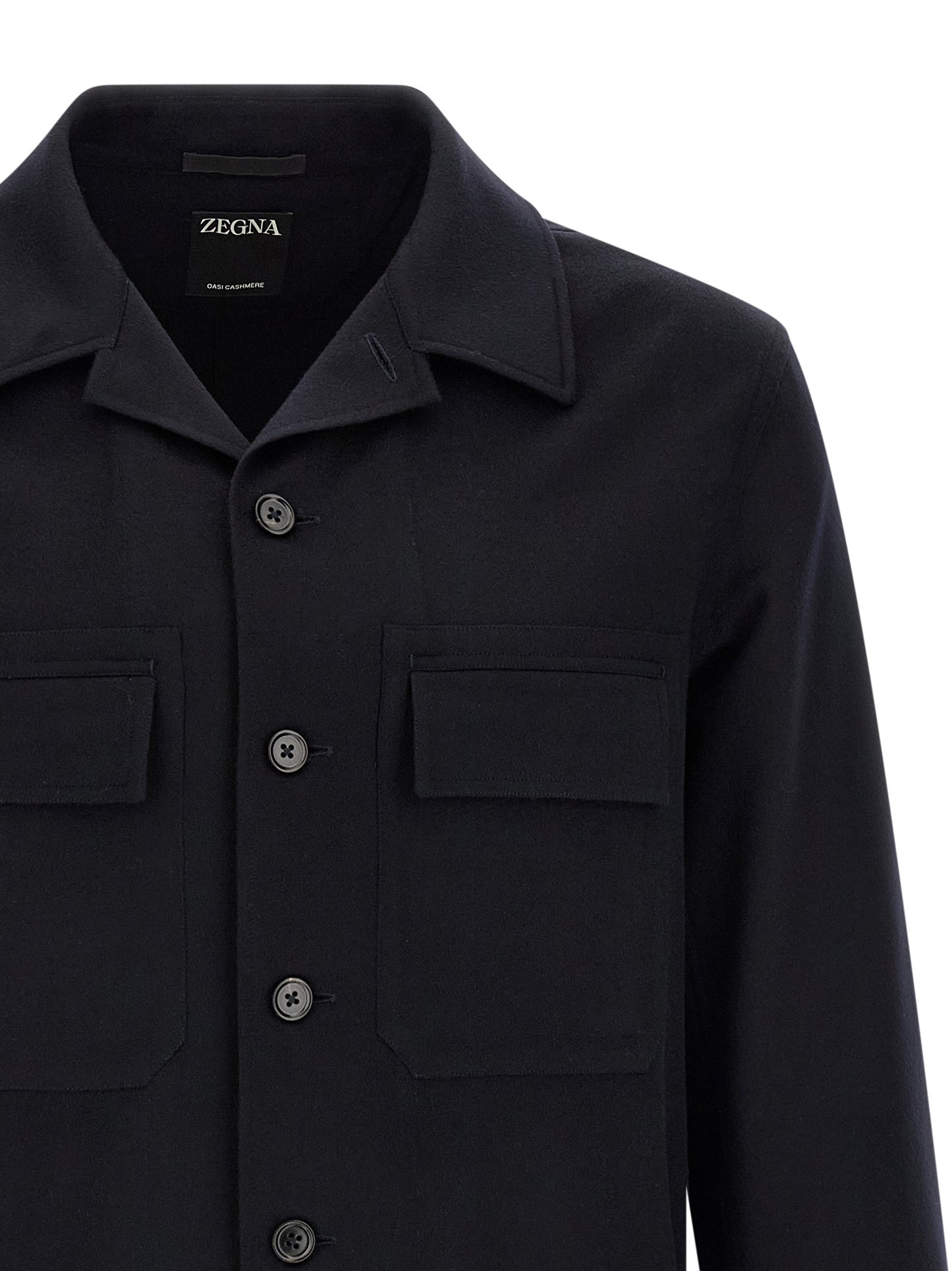 ZEGNA Blue Wool Blouse