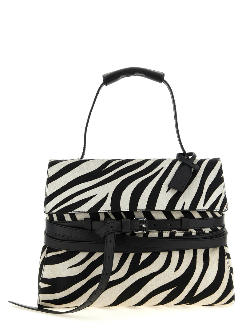 Moschino Bicolor Calfskin Handbag