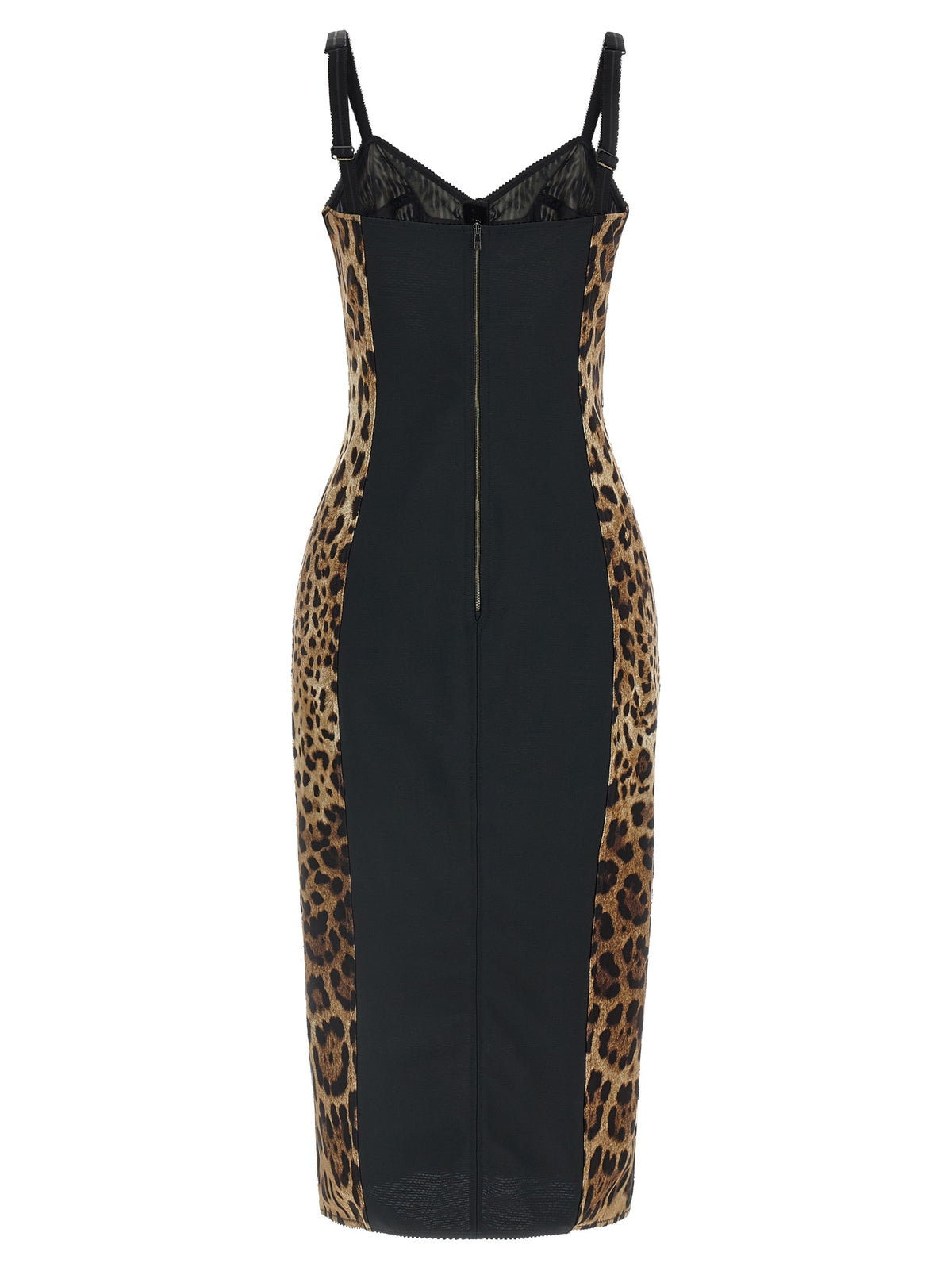 Robe midi marron en polyamide Dolce & Gabbana