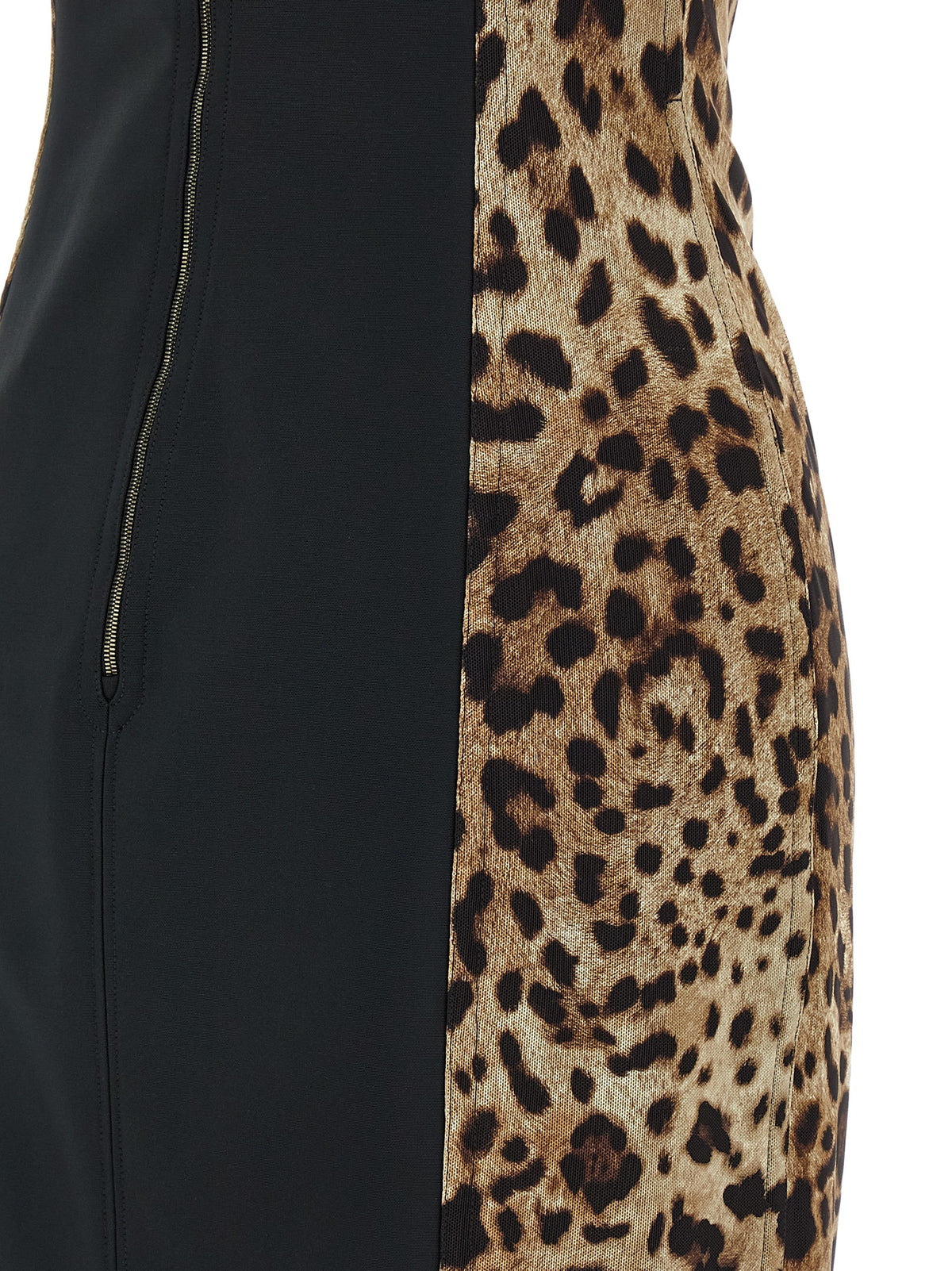 Robe midi marron en polyamide Dolce & Gabbana