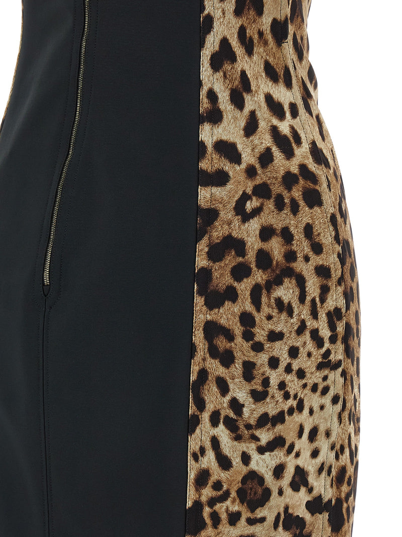 Dolce & Gabbana Brown Polyamide Midi Dress