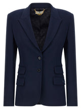 Elisabetta Franchi Blue Polyester Blazer