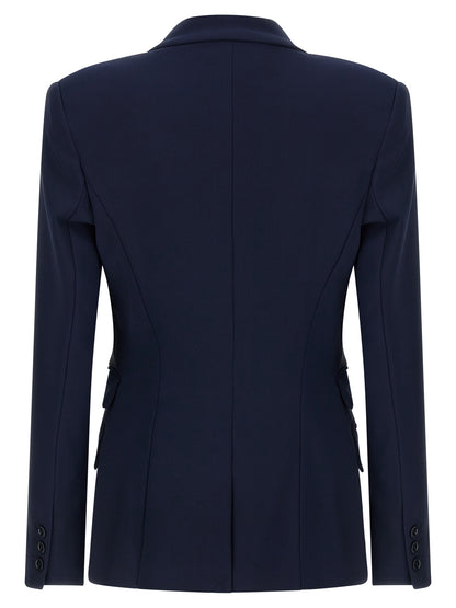 Elisabetta Franchi Blue Polyester Blazer