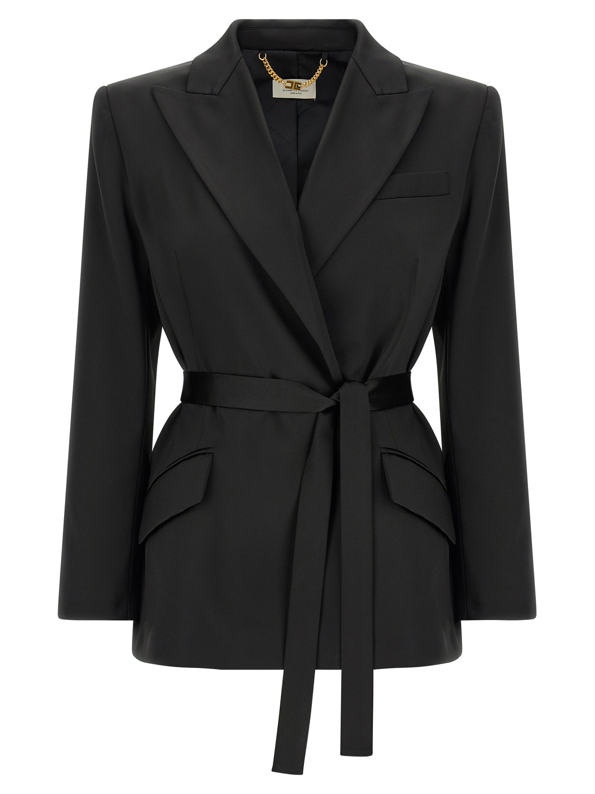Elisabetta Franchi Black Polyester Blazer