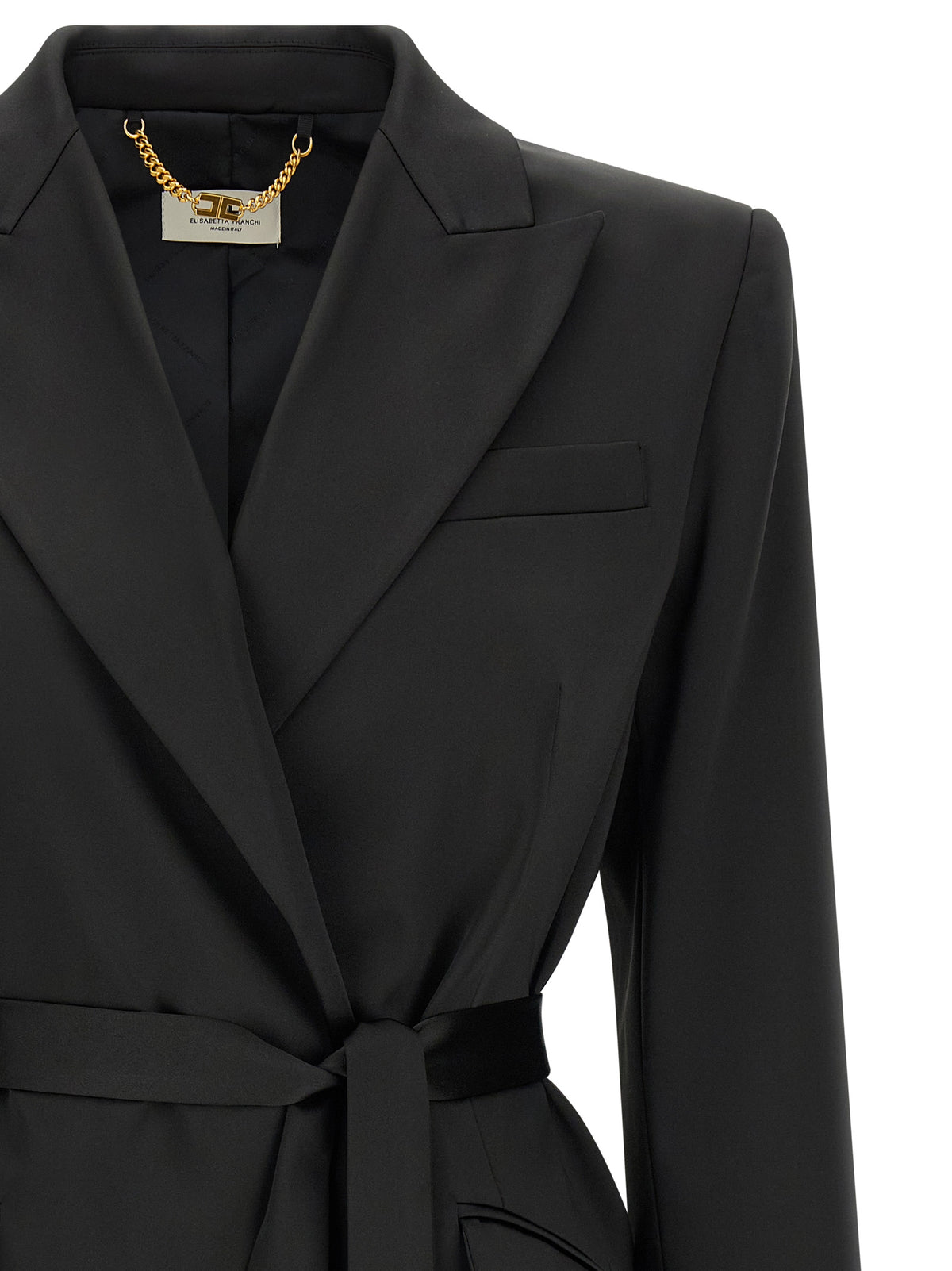 Elisabetta Franchi Black Polyester Blazer