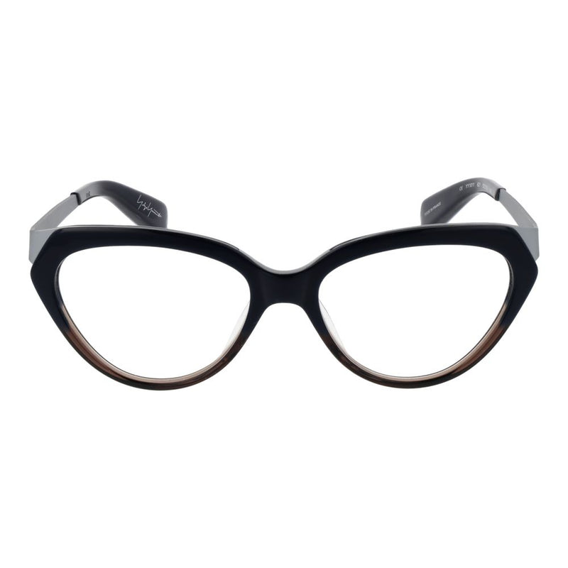 Yohji Yamamoto Black Unisex Cat-Eye Glasses Frame