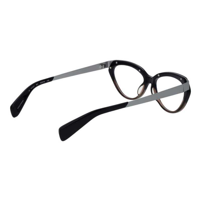 Yohji Yamamoto Black Unisex Cat-Eye Glasses Frame