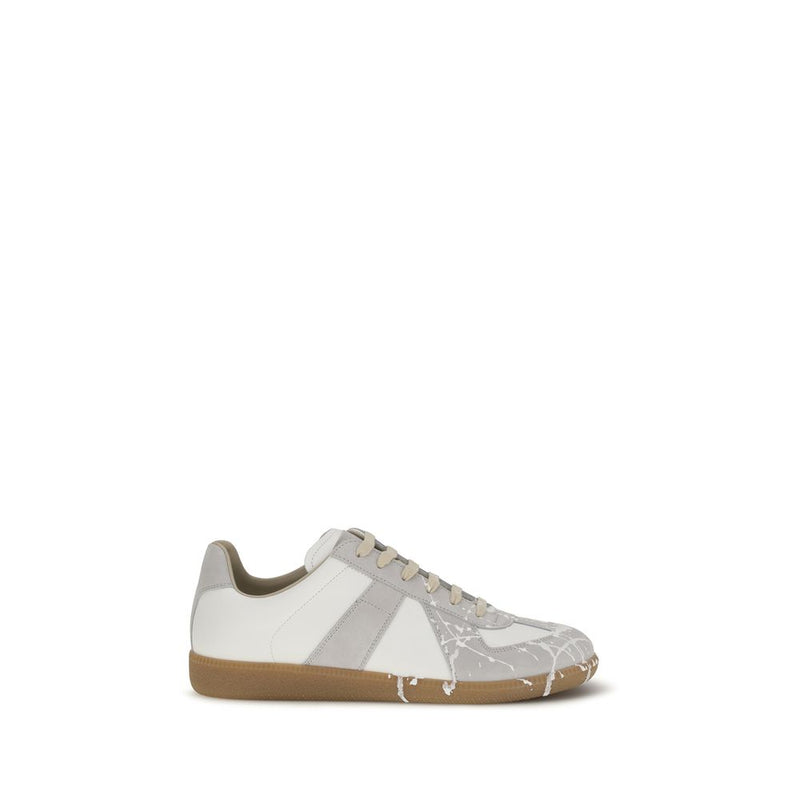 Maison Margiela Gray Suede Leather Low Top Sneakers