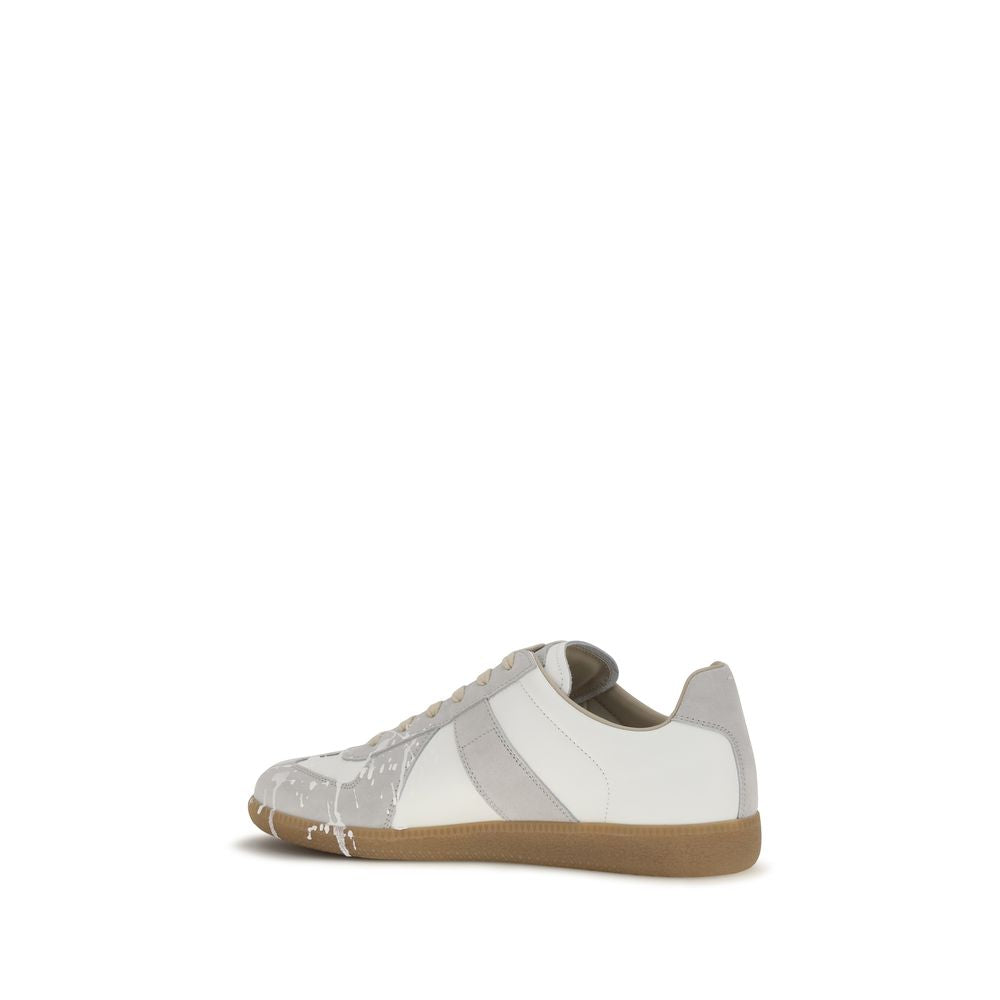 Baskets basses en cuir suédé gris Maison Margiela