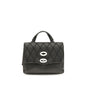Zanellato Black Calf Leather Bos Taurus Shoulder Bag