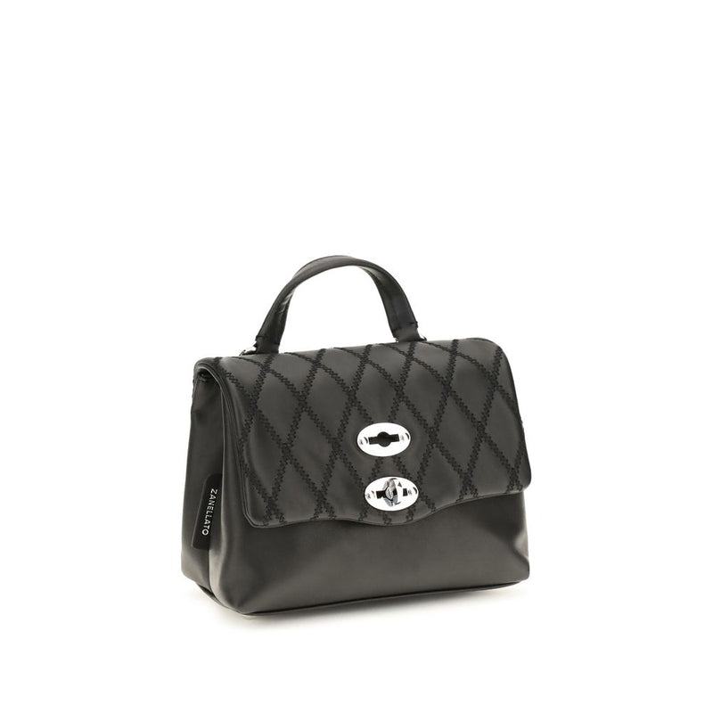 Zanellato Black Calf Leather Bos Taurus Shoulder Bag