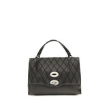 Zanellato Black Calf Leather Bos Taurus Shoulder Bag