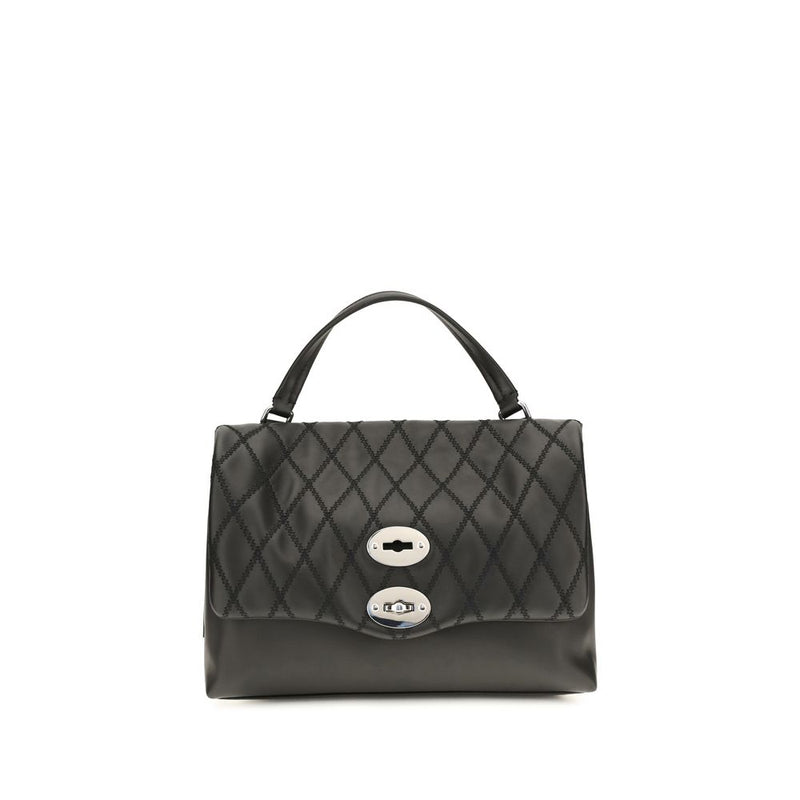 Zanellato Black Calf Leather Bos Taurus Shoulder Bag