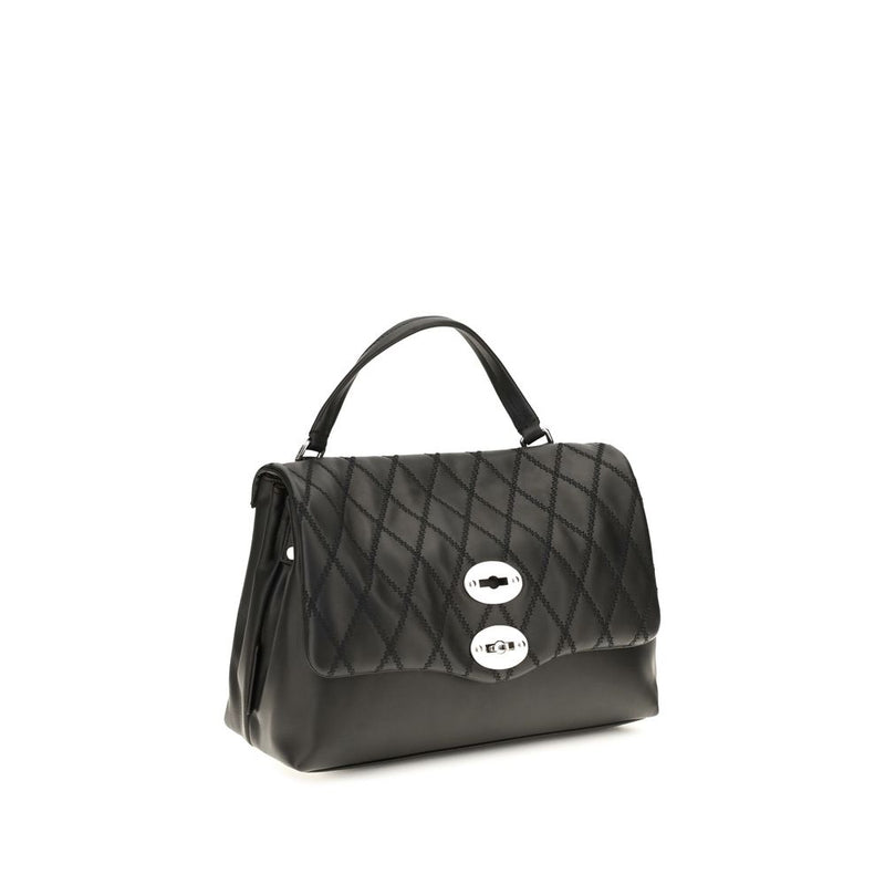 Zanellato Black Calf Leather Bos Taurus Shoulder Bag
