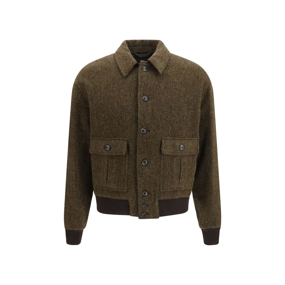 Blouson aviateur Valstar bicolore en laine Oves Aries