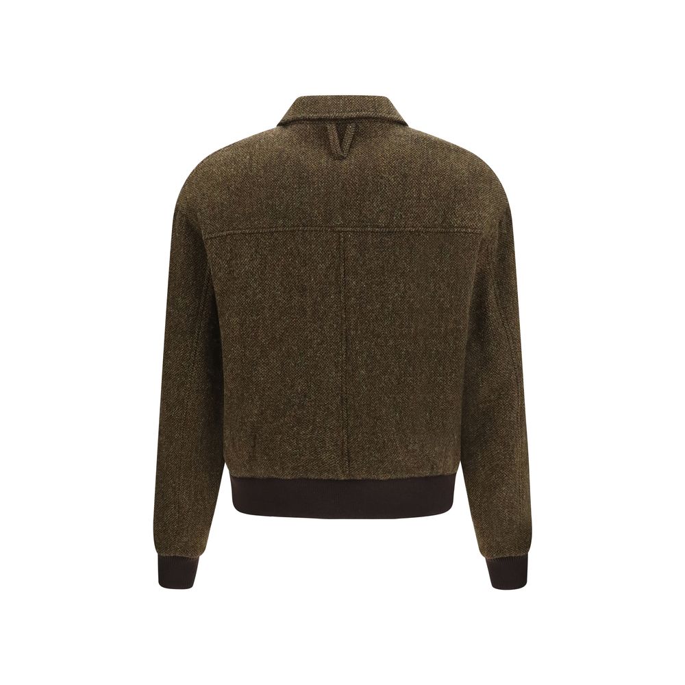 Blouson aviateur Valstar bicolore en laine Oves Aries
