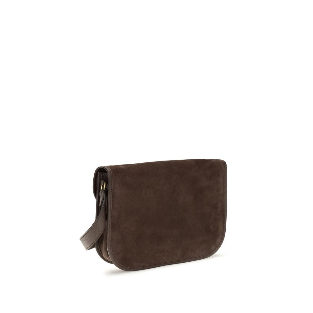 Sac porté épaule Valentino Garavani en cuir de veau marron Bos Taurus