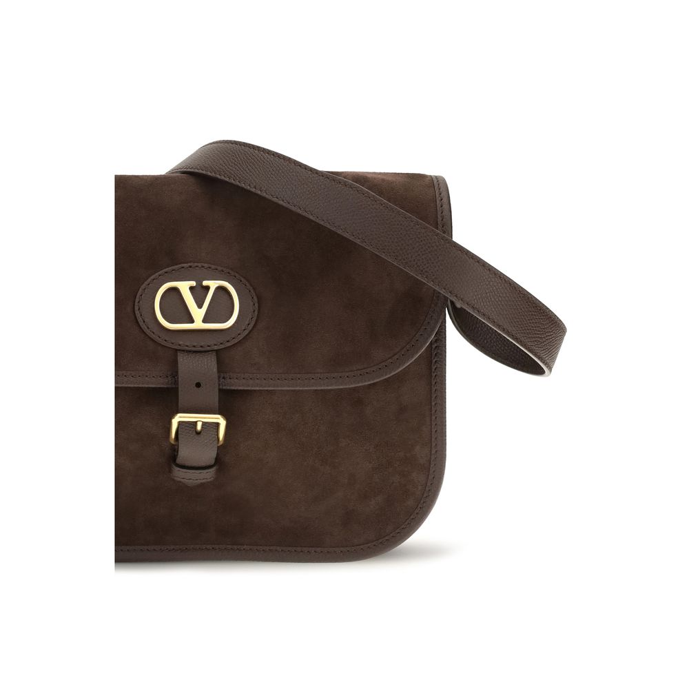 Sac porté épaule Valentino Garavani en cuir de veau marron Bos Taurus