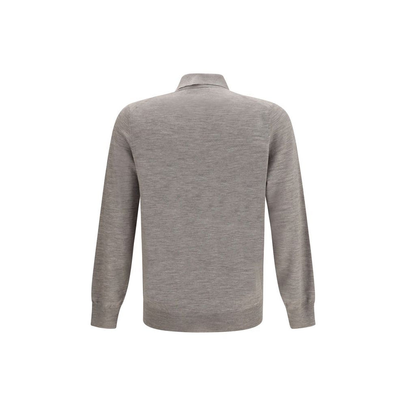 Brunello Cucinelli Gray Cashmere Polo Shirt