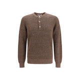 Brunello Cucinelli Sweat-shirt en lin marron