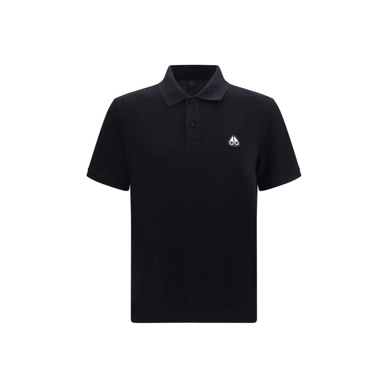 Moose Knuckles Black Cotton Polo Shirt