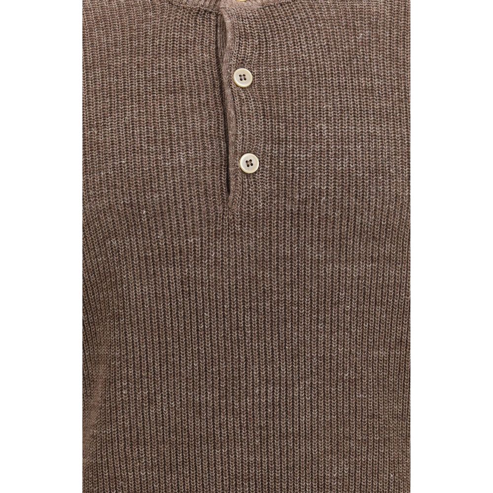 Brunello Cucinelli Sweat-shirt en lin marron