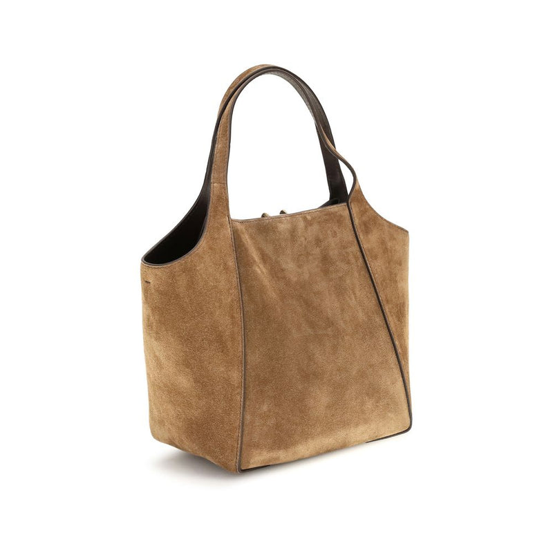 Brunello Cucinelli Beige Calf Leather Bos Taurus Shoulder Bag